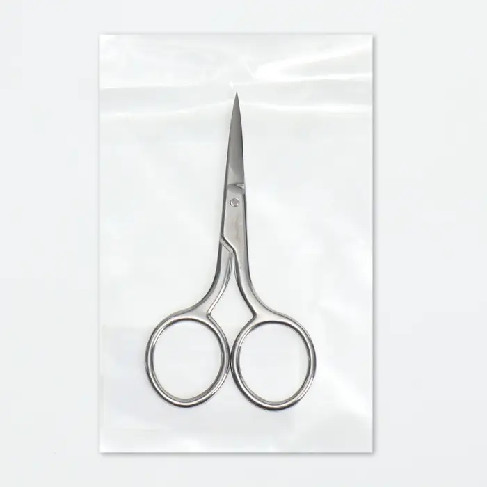 Ножницы маникюрные TNL, прямые, узкие, 9 см, на блистере, цвет серебристый