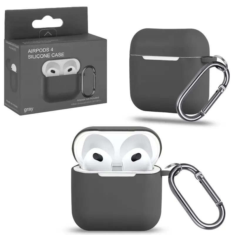 Чехол APods 4 с карабином №13 gray