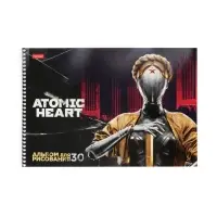 Альбом д/рис А4 30л на спирали Hatber "Atomic Heart", перфорац на отрыв, 5В МИКС