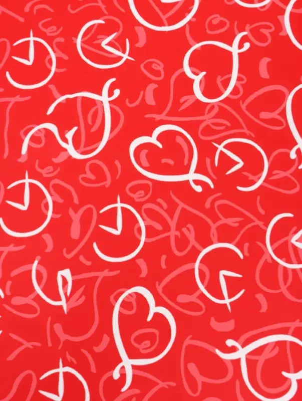 Пленка для цветов, &laquo;Сердца&raquo;, красная, 57&times;57 см