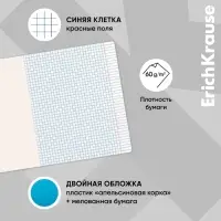 Тетрадь 18 листов в клетку ErichKrause «Классика CoverPrо Vivid», пластиковая обложка, синяя