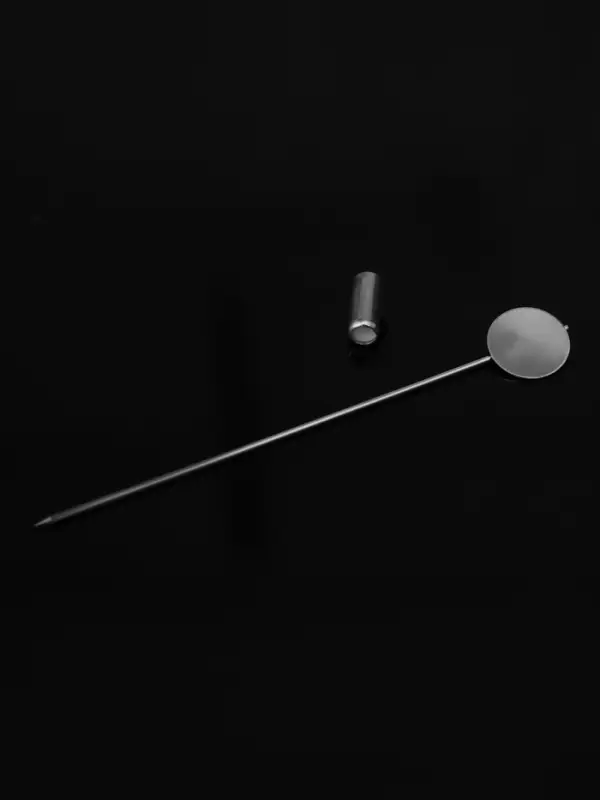 Основа &laquo;Брошь-игла&raquo; L= 7.5 см, площадка 1 см (набор 5 шт.), цвет серебро