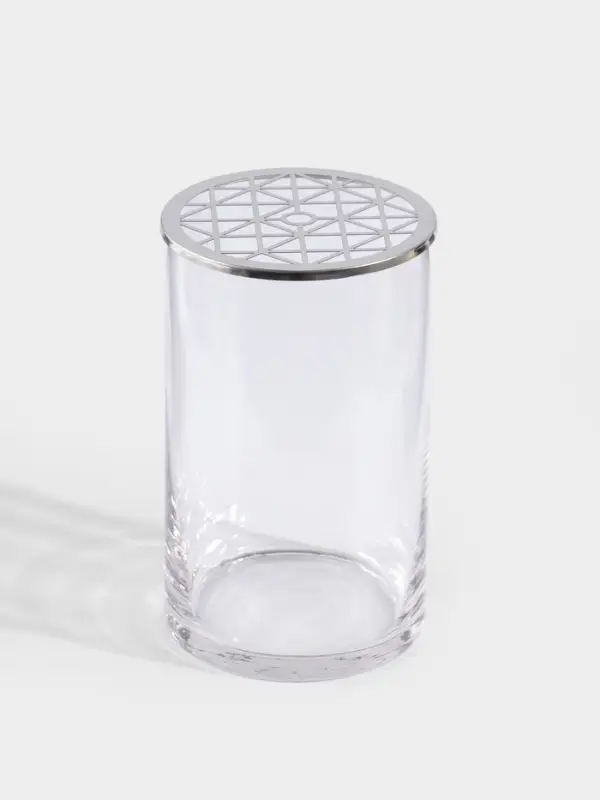 Ваза стекло настольная с крышкой "Альваро" 20х11,5 см, прозрачный