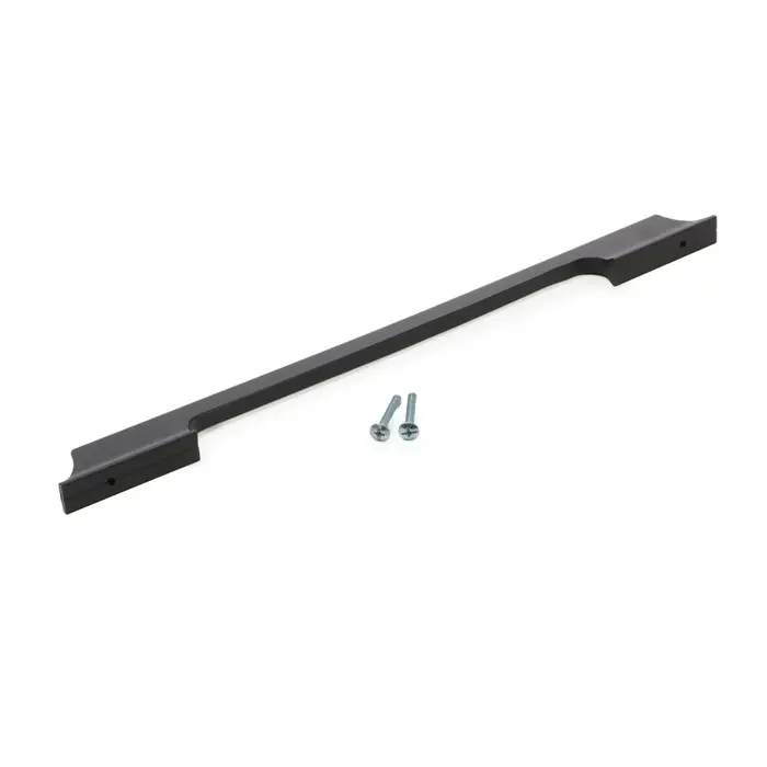 Ручка-скоба CAPPIO, алюминий, м/о 288 мм, цвет черный с серой вставкой