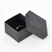 Коробочка подарочная под серьги, кольцо &laquo;Блеск&raquo;, 5&times;5 см, (полезная часть 4.5&times;4.5 см), чёрная
