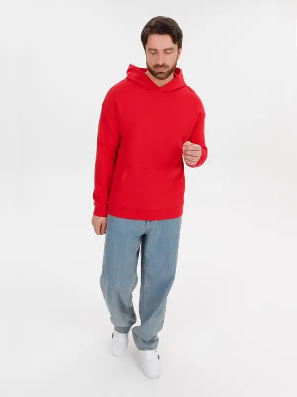 Худи оверсайз унисекс Outshine, красное, размер XS/S Худи оверсайз унисекс Outshine, красное, размер XS/S