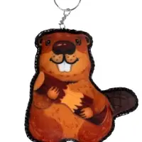 Игрушка мягкая. Брелок своими руками "Бобр"