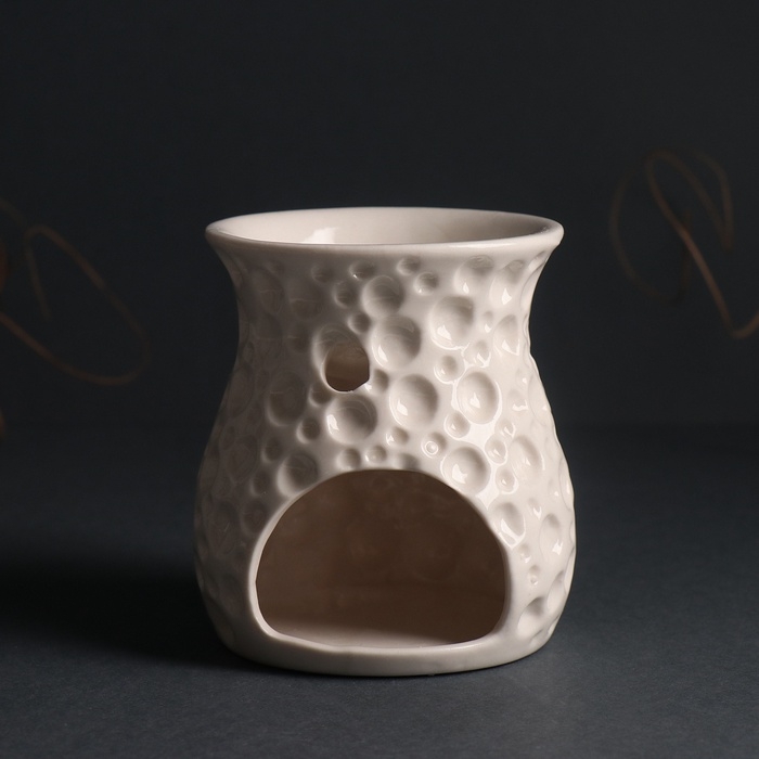 Аромалампа керамика  Аромалампа керамика "Пузырьки" белый 8,5х8,5х9,5 см