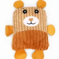 Мягкая игрушка для собак &laquo;Медведь&raquo;, 20 см, с пищалкой, коричневая