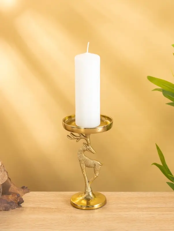Подсвечник  Подсвечник "Зимняя сказка" 10х10х17,5 см, алюминий, золотой