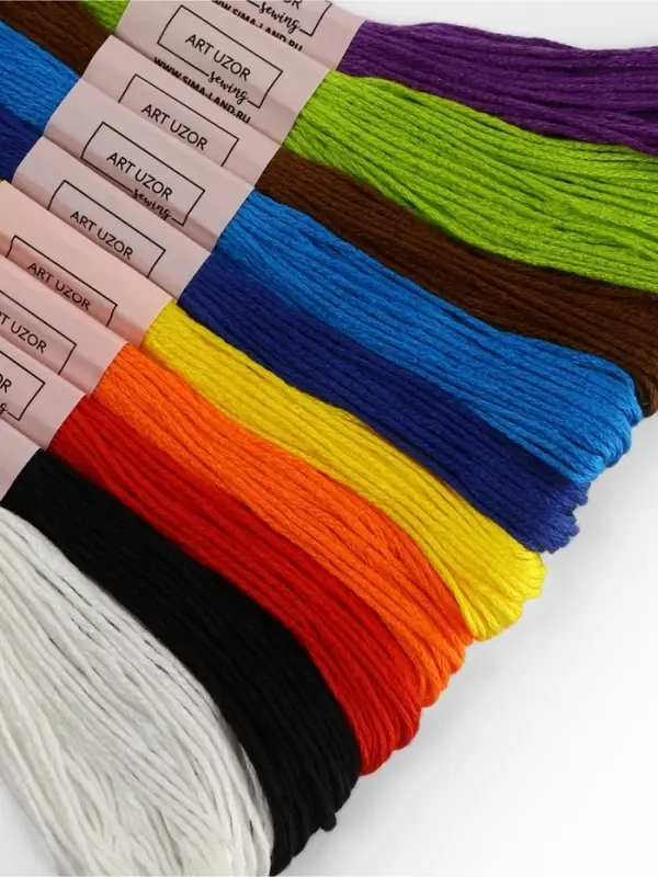 Набор ниток мулине &laquo;Школьный&raquo;, 8&plusmn;1 м, 10 шт.