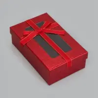 Набор подарочных коробок 3 в 1, прямоугольные с окном 23&times;16&times;9.5 21&times;14&times;8.0 19&times;12&times;6.5 см