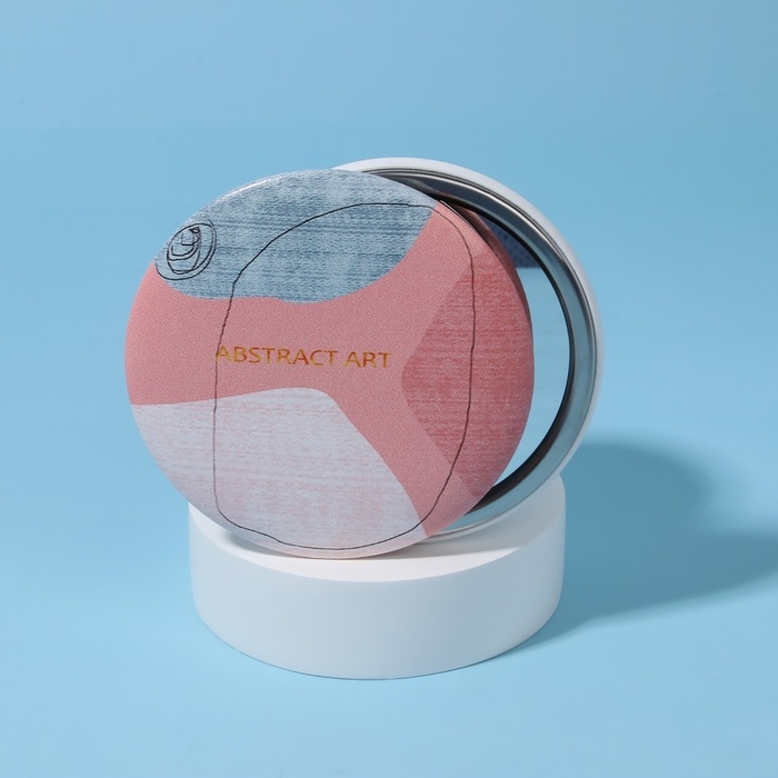 Зеркало карманное «Надписи», d = 7,5 см, искусственная кожа, рисунок МИКС Зеркало карманное «Надписи», d = 7,5 см, искусственная кожа, рисунок МИКС