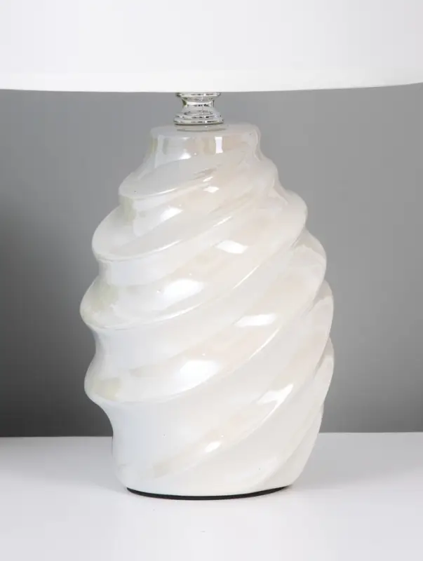 Лампа настольная E27 40Вт "Ракушка" беж перламутр 20х20х32 см