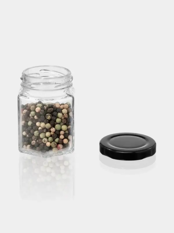 Банка для специй &laquo;Идилия&raquo;, 80 мл, 5.5&times;5.5&times;7 см, металлическая крышка, стекло