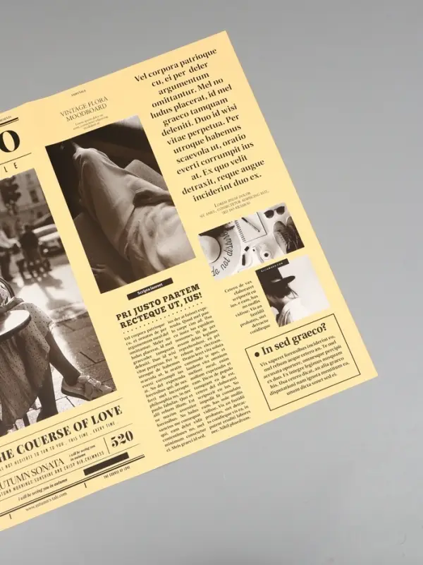 Пленка флористическая "Газета любви" 65мкм, 50х57 &plusmn;1см