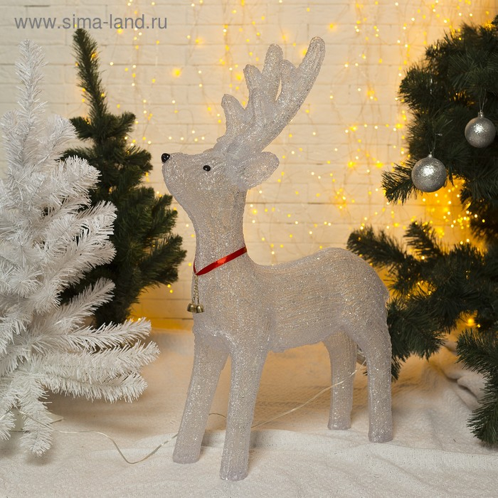 Светодиодная фигура «Олень гордый» 52 × 80 × 21 см, акрил, 80 LED, 8 режимов, 24 В, свечение белое Светодиодная фигура «Олень гордый» 52 × 80 × 21 см, акрил, 80 LED, 8 режимов, 24 В, свечение белое