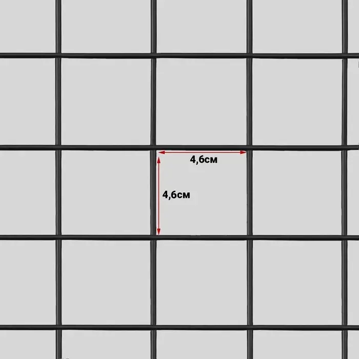 Сетка торговая 60&times;150 см, окантовка 6 мм, пруток - 4 мм, чёрная