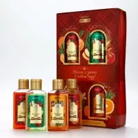 URAL LAB Арома Саунд Набор "Тепла и уюта в Новом году", 4 геля для душа,4х100