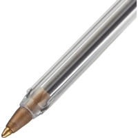 Ручка шариковая неавтомат. эконом син, 1мм, прозр корп