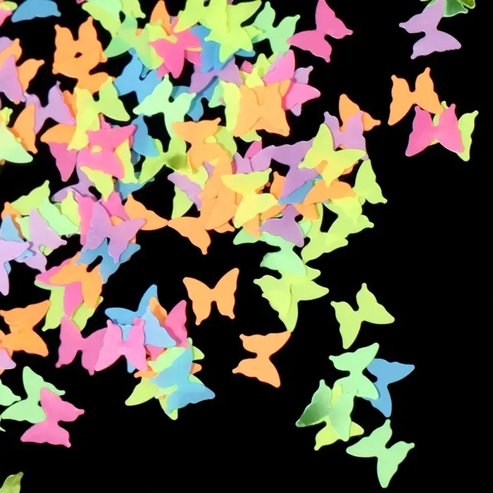 Пайетки для декора «Бабочки NEON», разноцветные