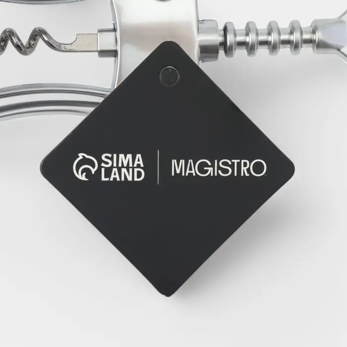 Штопор для вина Magistro Volt, h=18.5 см, серебристый
