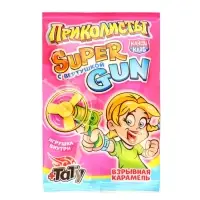 Взрывная карамель &laquo;Приколисты. Super Gun с вертушкой&raquo;, с игрушкой и татуировкой, 1 г