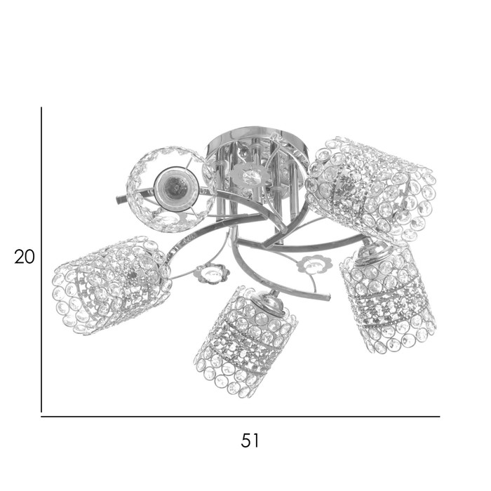 Люстра Люстра "Берти" 5х40Вт Е27 Хром МОДЕЛЬ: 2612376