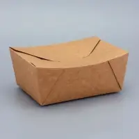 Контейнер одноразовый, коробка пищевая, крафт, для лапши, 900 мл, 15&times;11.5&times;7 см