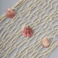 Декоративная сетка настенная с ракушками &laquo;Белая&raquo;, 100&times;200 см,