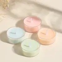 Набор чайных свечей ароматических "Конфетный цвет" 4 шт, 8х8х2,3 см