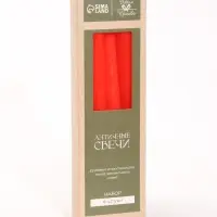Свечи античные 2.2&times;25.5 см, набор 4 шт., красные