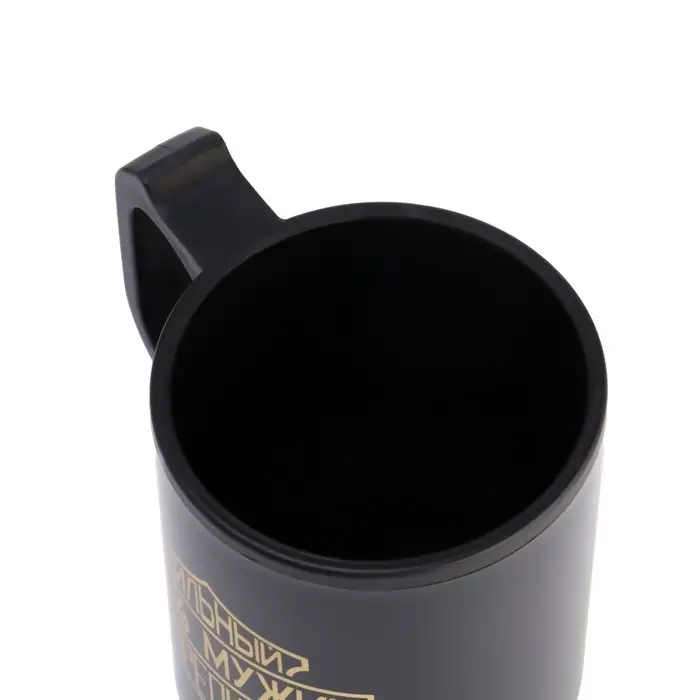 Термокружка автомобильная, 450 мл, &laquo;100 % мужик&raquo;, сохраняет тепло 4 ч, 12&times;17 см