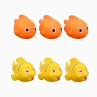Новогодний набор резиновых игрушек для ванны Крошка Я, 6 шт., с пищалкой