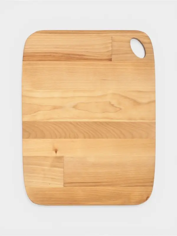 Доска разделочная, пропитана маслом, береза, 27,5х21х1,8/1,6 см