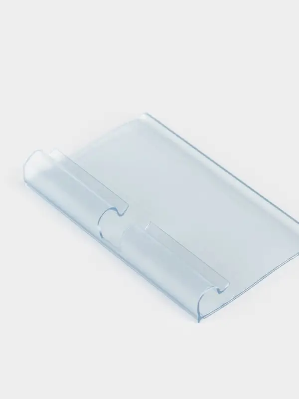 Ценникодержатель на крючок, откидной, 7&times;4 см, прозрачный