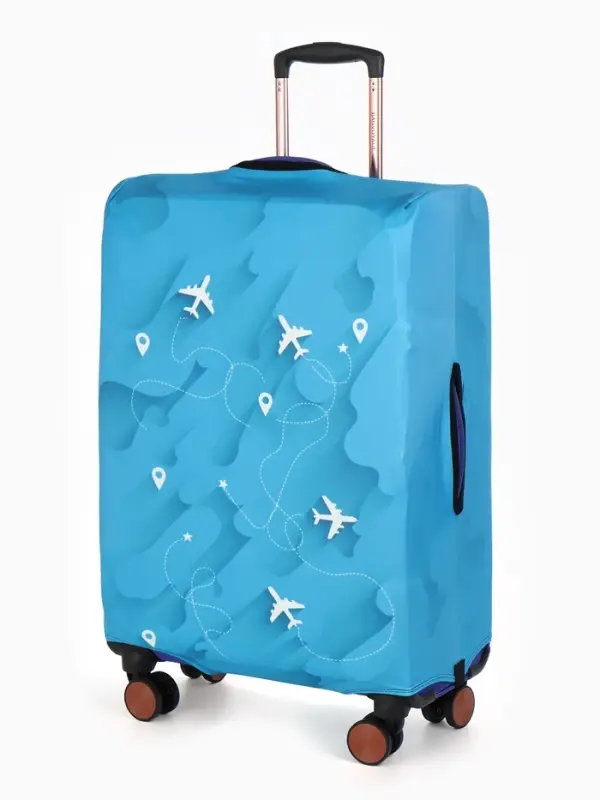 Чехол для чемодана &laquo;Самолеты&raquo;, 24", голубой