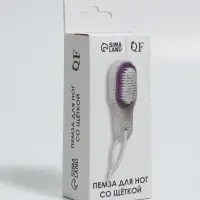 Пемза для педикюра с щёткой, с подвесом, 11 см, в коробке, МИКС