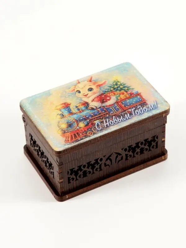 Шкатулка новогодняя &laquo;С Новым Годом!&raquo;, 9.5&times;6.5&times;5.3 см