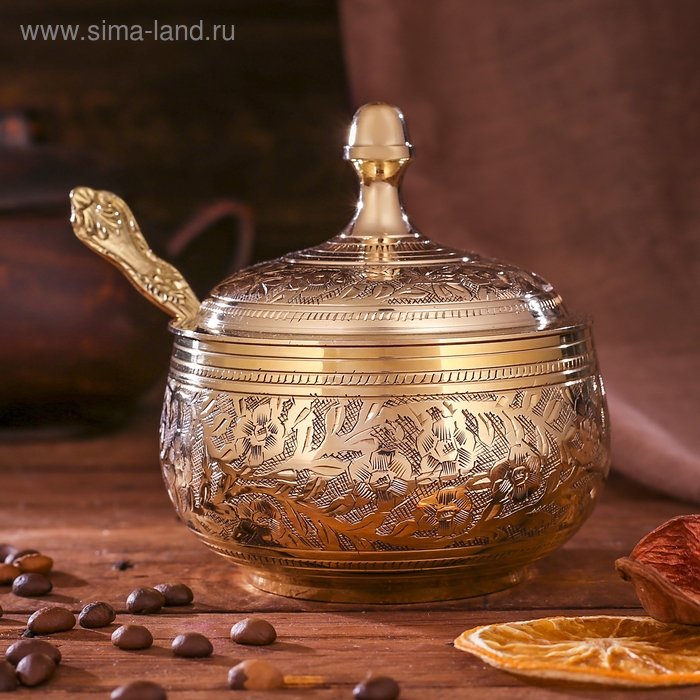 Сахарница латунь "Блеск" 9х9х12 см