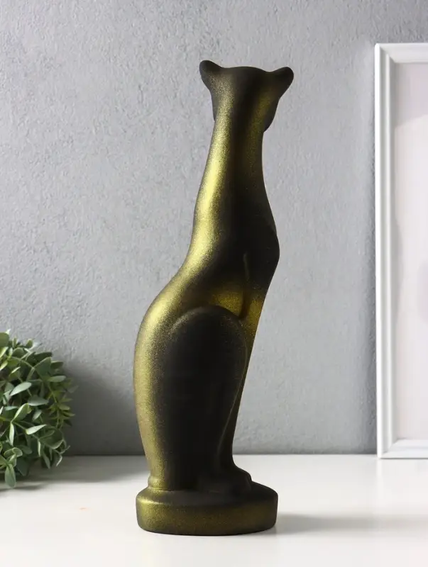 Фигура керамика &laquo;Кошка Багира&raquo;, 37 см, чёрный