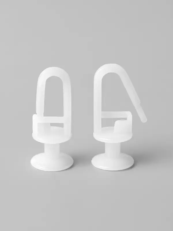 Крючок для штор, гвоздик с замком, d=11&times;25&times;12 мм, 20 шт., белый