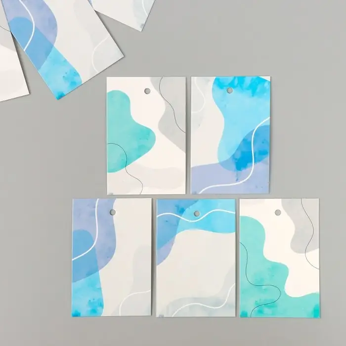 Набор бирок для подарков, цветов «Минимализм. Море», 10 шт. (5 видов), 4×6 см