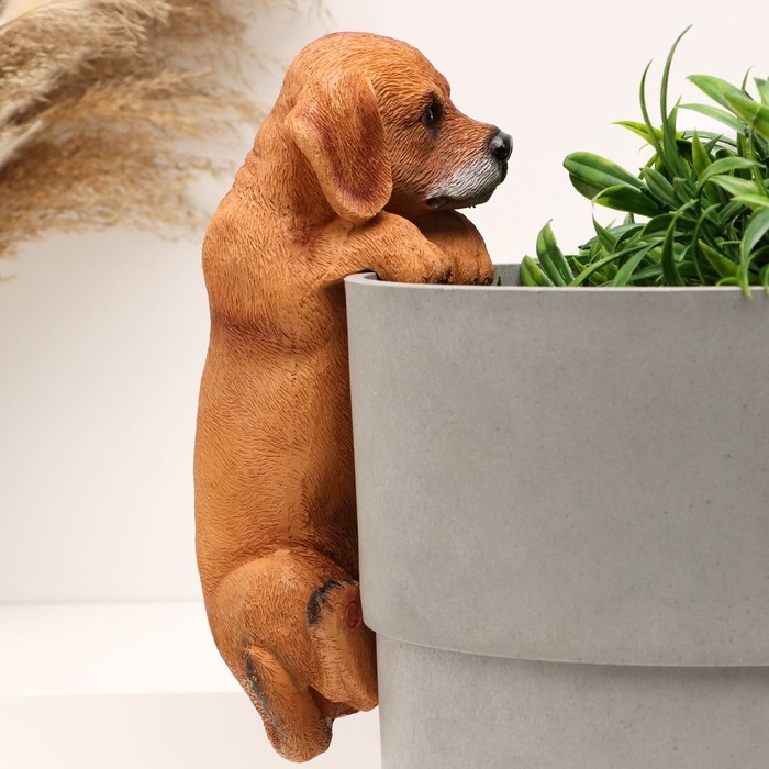 Декор на кашпо "Щеночек" 12х10х25см