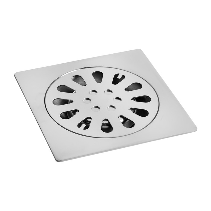 Трап ZEIN engr, 100х100 мм, вертикальный, внеш/внутр d=40/37 мм, нержав сталь, хром Трап ZEIN engr, 100х100 мм, вертикальный, внеш/внутр d=40/37 мм, нержав сталь, хром