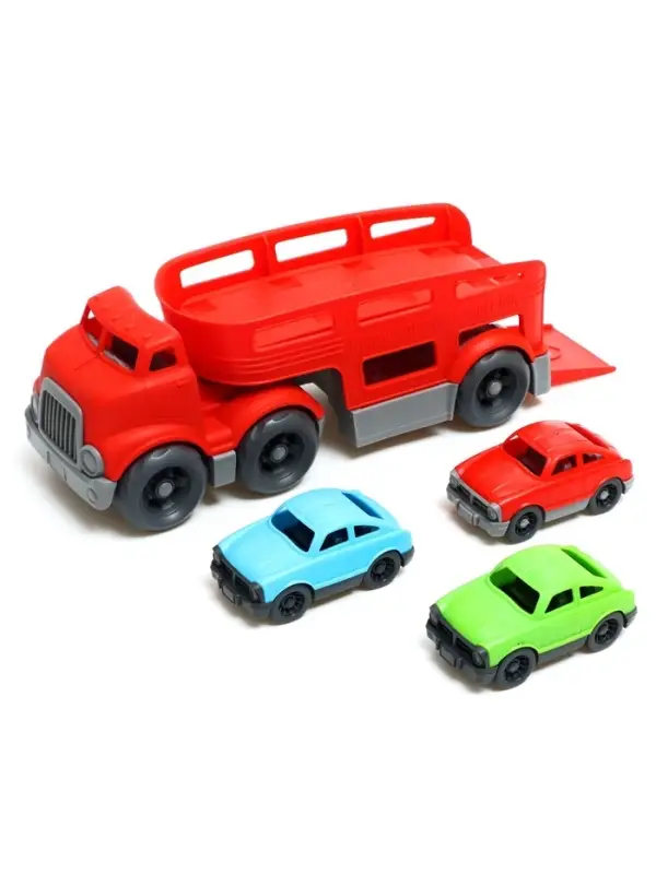Грузовик - автовоз детский, с 3 машинками, цвет МИКС