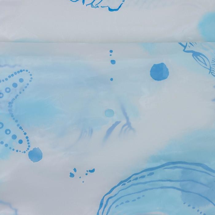 Штора для ванной «Посейдон», 180×180 см, белая