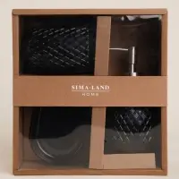 Аксессуары для ванной SL Home, 3 предмета, дозатор, мыльница, стакан