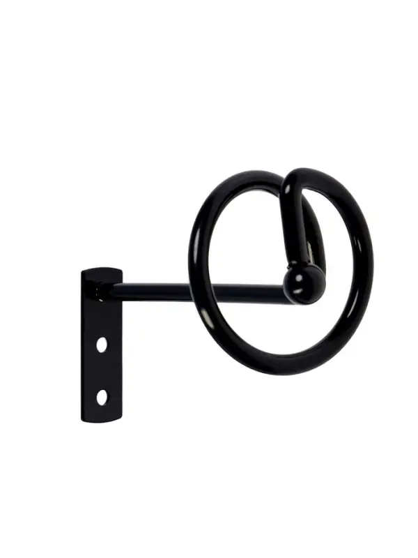 Крючок - держатель для штор на стену CAPPIO KS044, металлический, цвет черный, 2 шт Крючок - держатель для штор на стену CAPPIO KS044, металлический, цвет черный, 2 шт