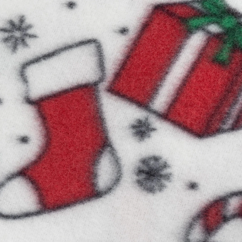 Плед флис Luscan, 130х170 см, 160 г/м2, подарки белый